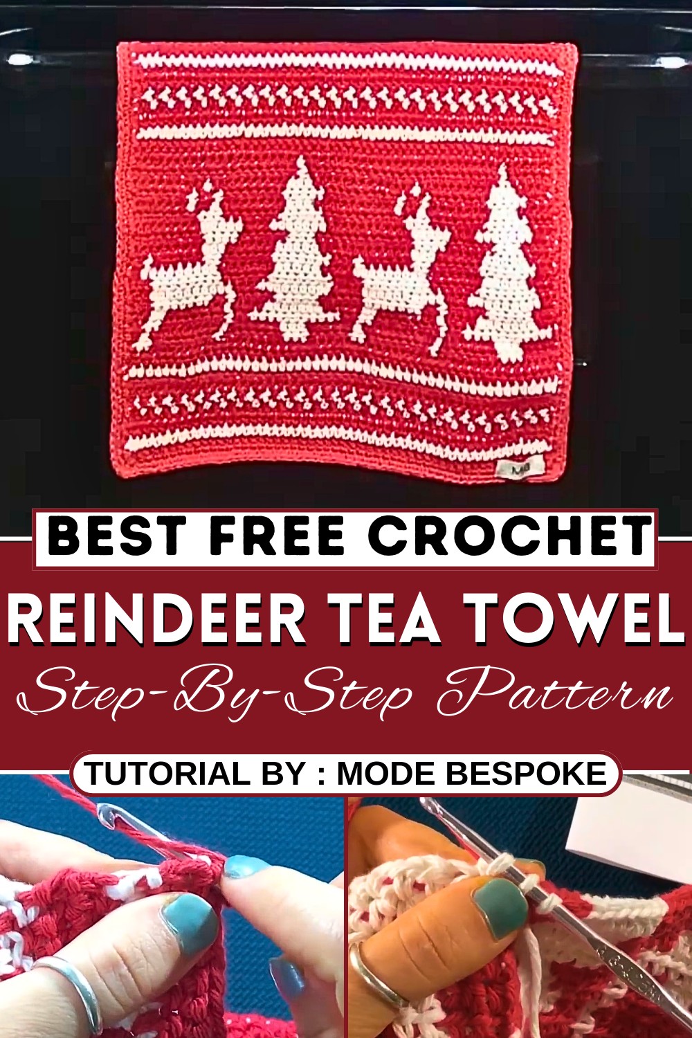 Reindeer Tea Towel Crochet Tutorial