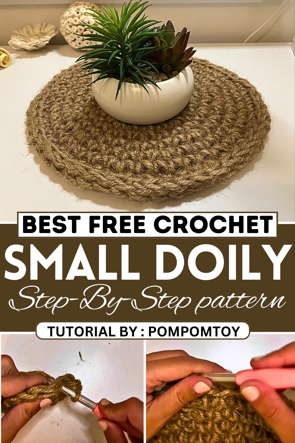 Round Jute Crochet Placemat Tutorial