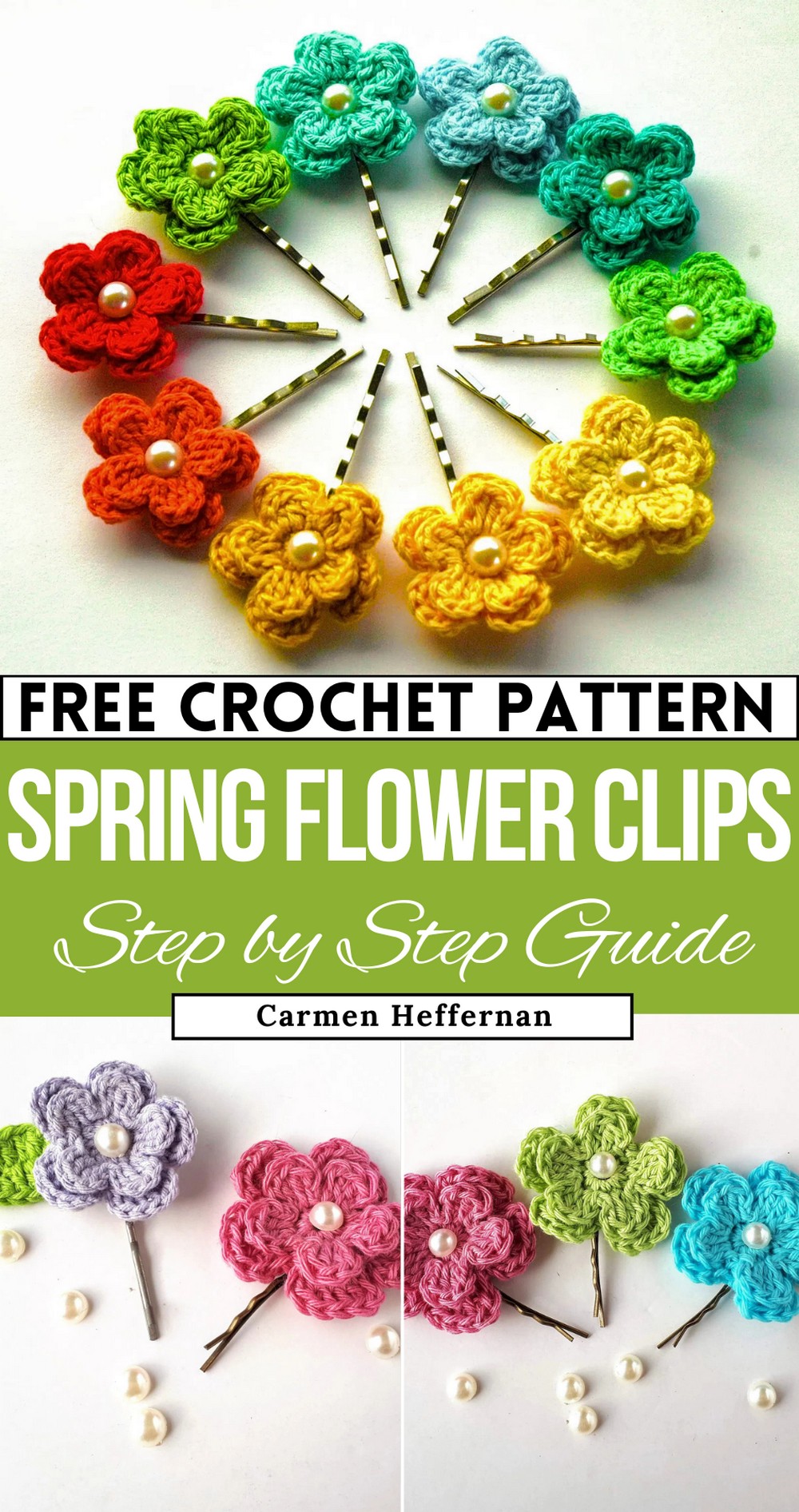 Spring Flower Clips