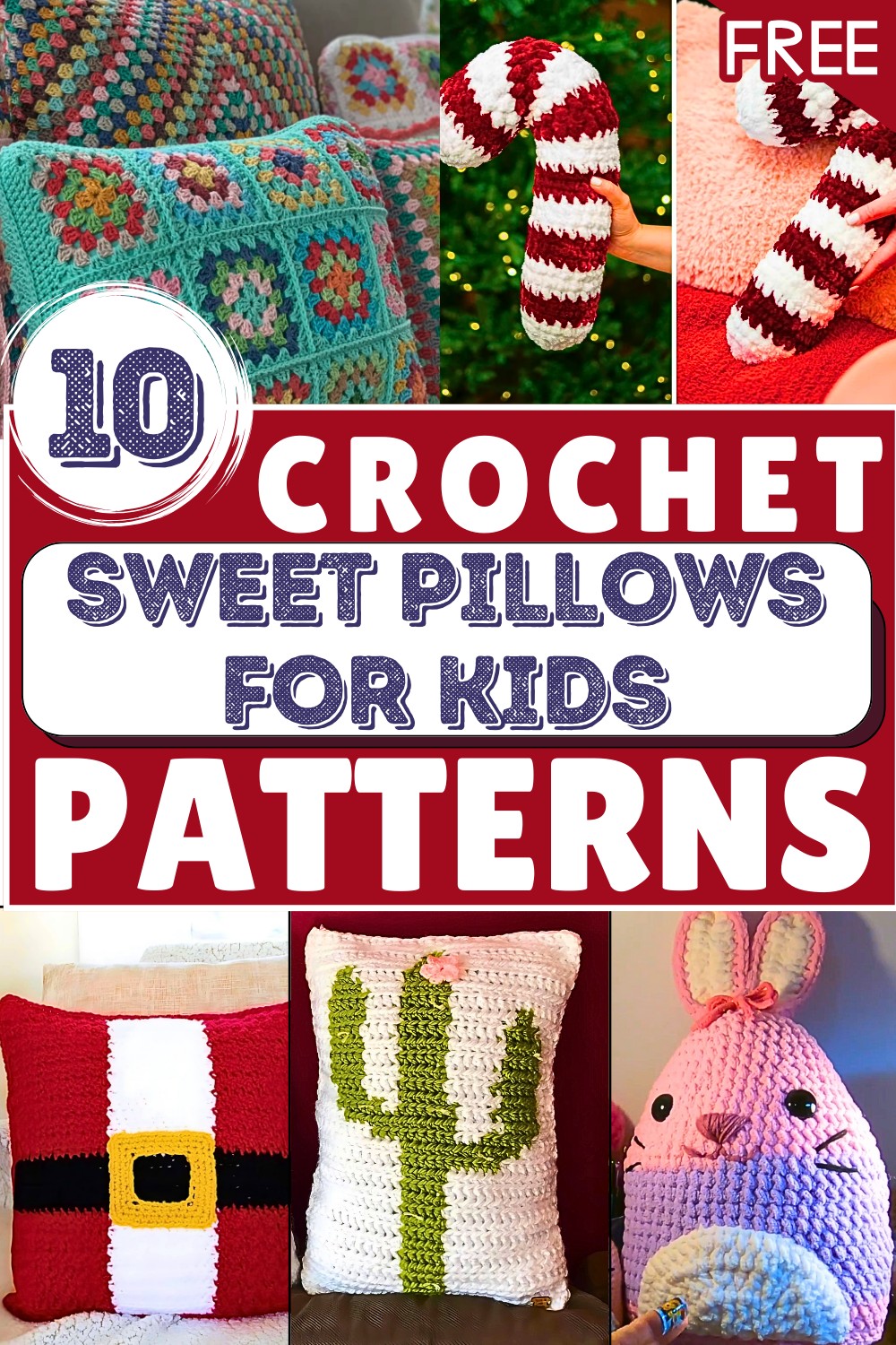 Sweet Crochet Pillows For Kids