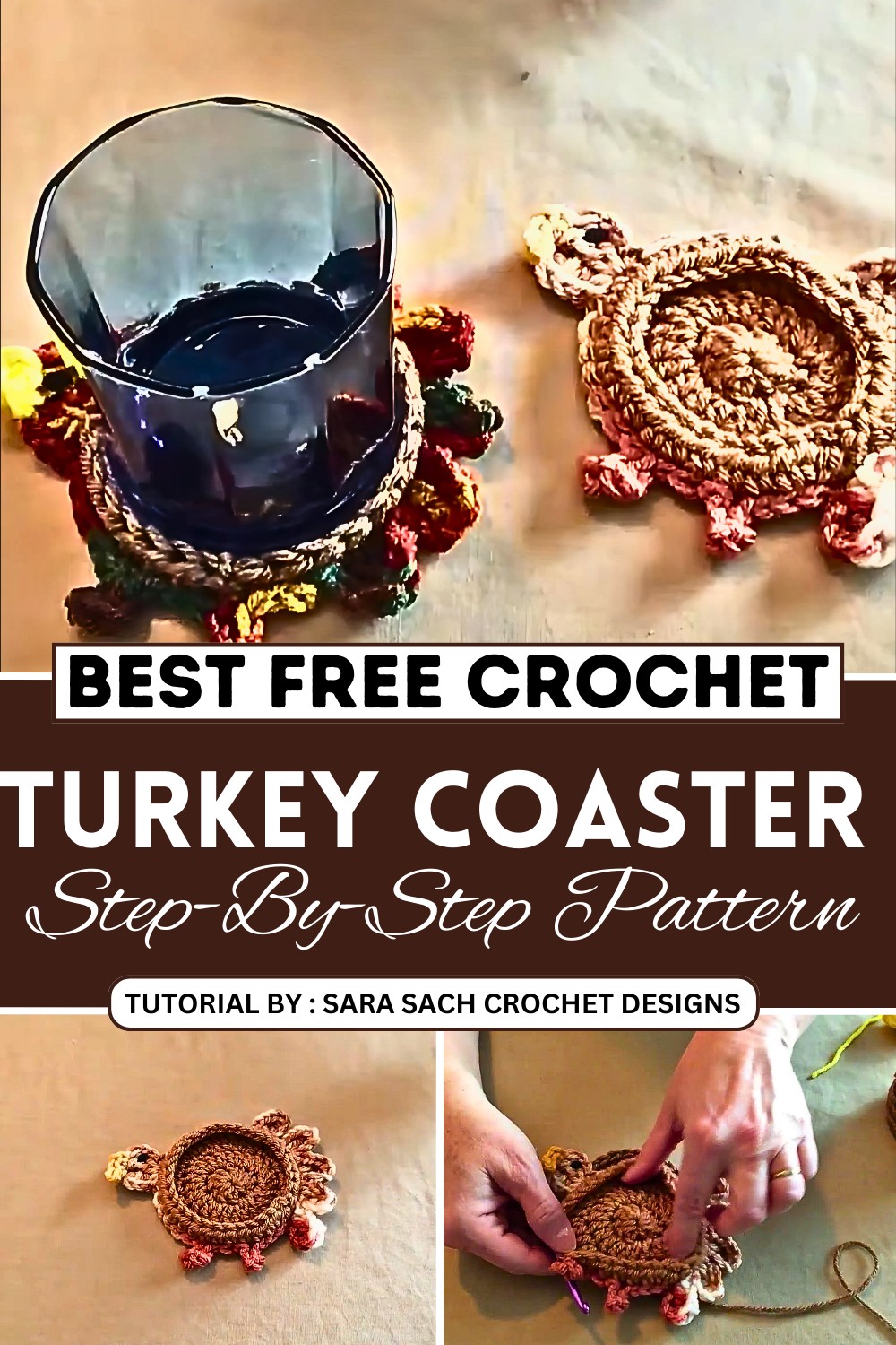 Turkey Coaster Crochet Pattern