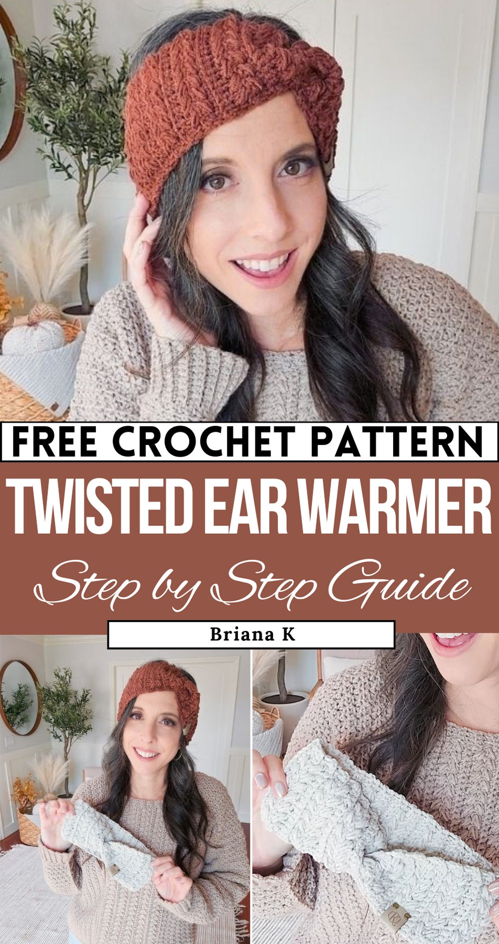 Twisted Wheat Ear Warmer Video Tutorial