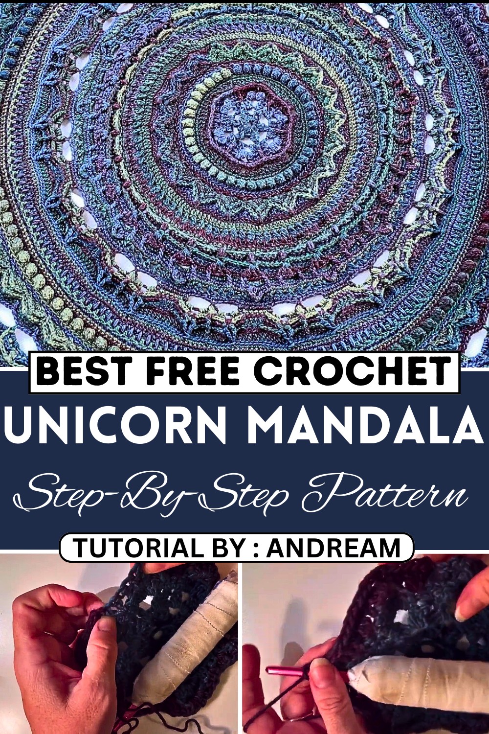Unicorn Mandala Crochet Pattern CAL - Rounds