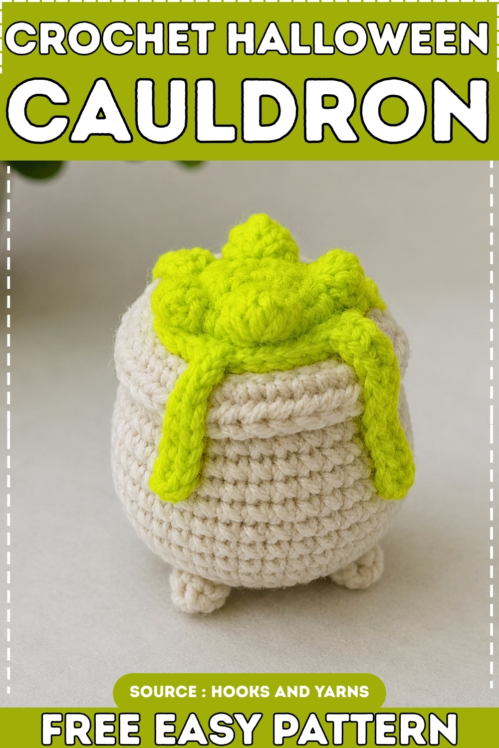 fREE Crochet Amigurumi halloween cauldron