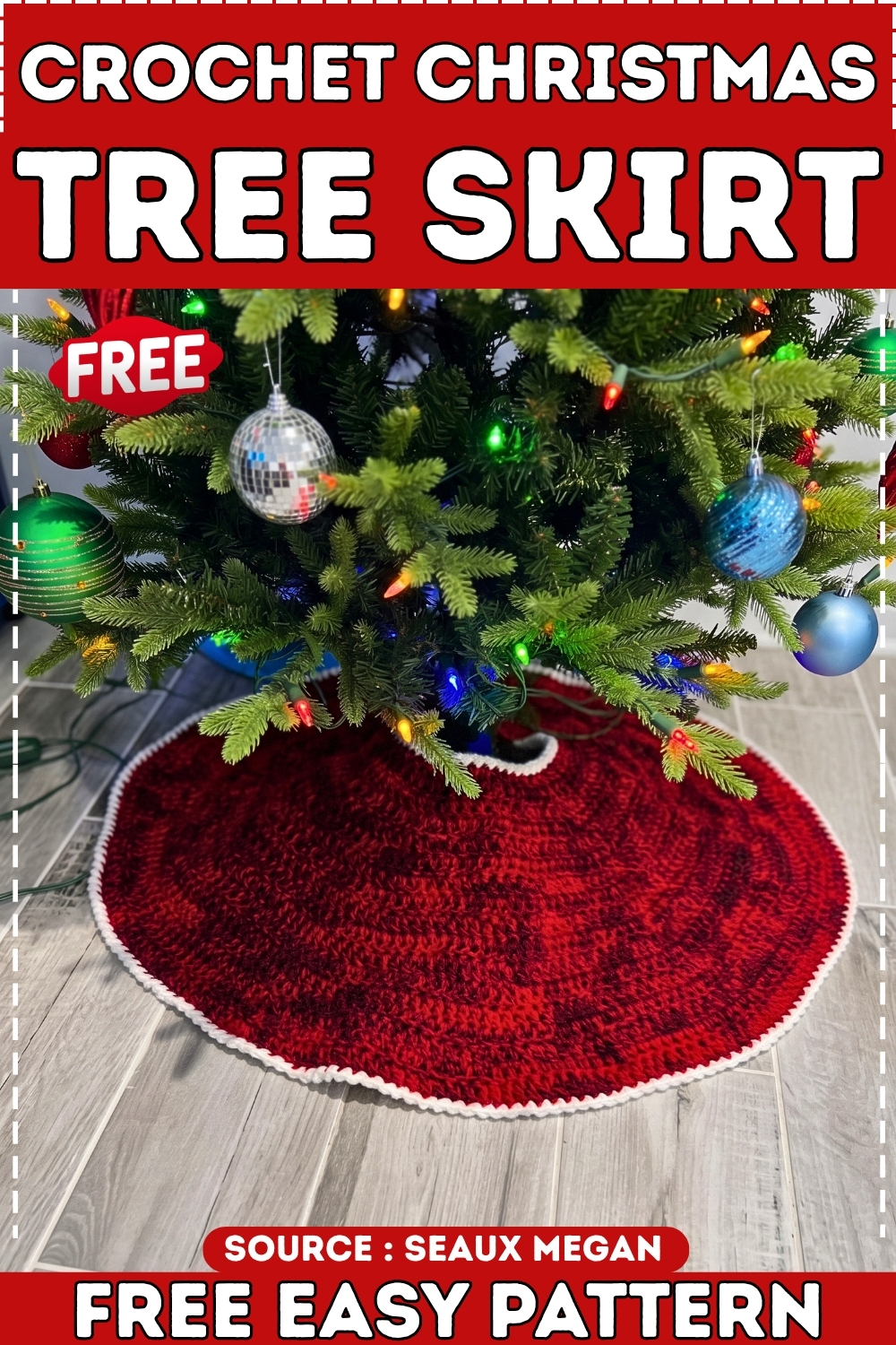 Crochet Christmas Tree Skirt Amigurumi