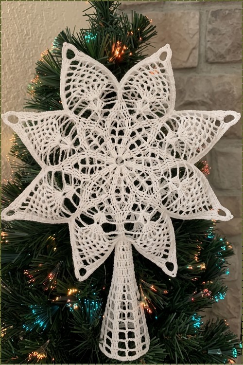 Crochet Christmas Tree Topper Star 5