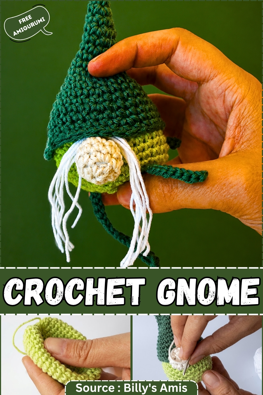 Easy Crochet Gnome amigurumi
