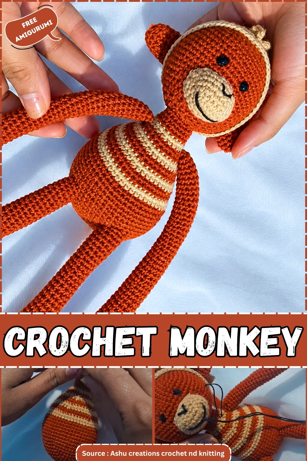 Easy crochet Monkey Amigurumi